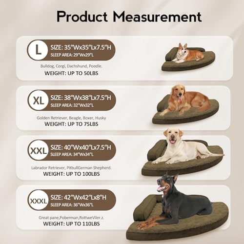 MEKIY Jumbo Orthopedic Waterproof Dog Bed with Sides for Extra Large Dogs