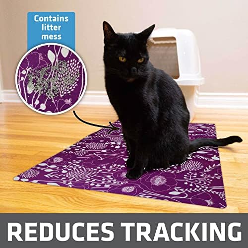 Drymate Cat Litter Box Mat, Litter Trapping Mat, Purple, 20x28