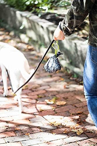 The dooloop Hands Free Dog Poop Holder - Carry Pet Waste Bag with Attachable Leash Accessory for Dog Walking. Now made with Recycled/Recyclable Plastic. Maine, USA (Blue)