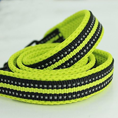 Creation Core Reflective Dog Leash Durable Padded Pet Leash Strap for Puppy Pet Leash Rope, Green 6.5Ft Long 1" Wide