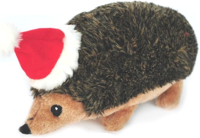 ZippyPaws Holiday Hedgehog - Dog Squeaky Toys to Keep Them Busy, Cute Plush for Medium & Large Dogs, Stuffed Puppy Toy, Pet Products, Gift for All Breeds, Interactive Squeaker - Large