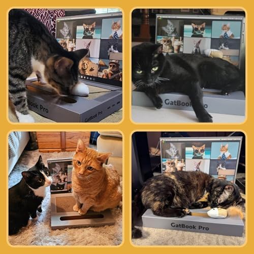 3-in-1 Cardboard Cat Scratcher Laptop, Grey