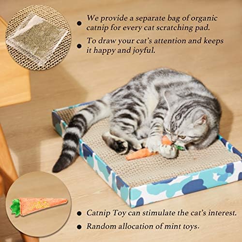 PEEKAB Cat Scratcher Cardboard Reversible Scratching Board Kitty Corrugated Scratching Pad Bed Catnip Included XXL 3PCS