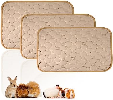 2 Pack 26" x 20" Washable Dog Pee Pads, kiwitatá Non Slip Absorbing Guinea Pig Bedding Pee Pads, Reusable Pet Training Pads for Whelping Box, Housebreaking, Crate, Kennel (Beige/Gray) (Large)
