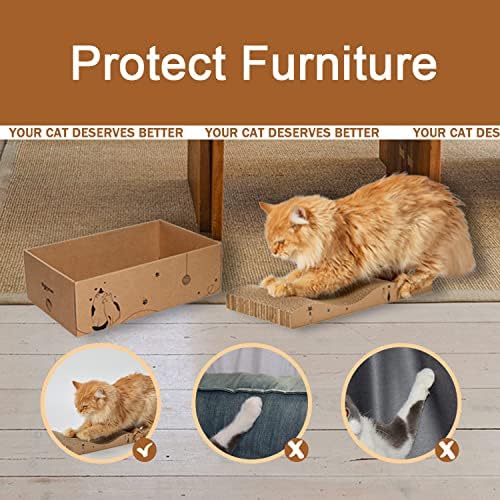 Cat Scratcher Cardboard Scratch Pad for Indoor Cats and Kitty 5pcs