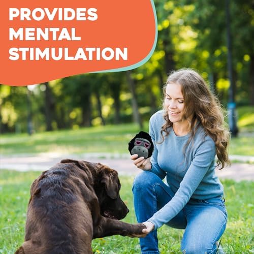 Flourish Pets 2 in 1 Multi-Layer Chew Toy for Active Dogs | Non-Toxic BPA Free Double Stitched Soft Fabric Exterior Dog Toys | Long-Lasting Dog Plush Toys – Love Frog/Love Gorilla 3.5"