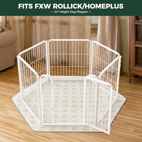 FXW Washable Pee Pads for Dogs, Super Absorbent, 31" Hexagon, 2 Packs