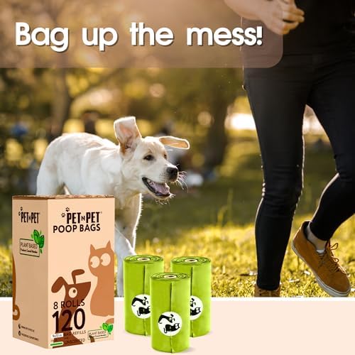 Pet N Pet Poop Bags for Dogs, 120 Count, Plant Based Thick Roll