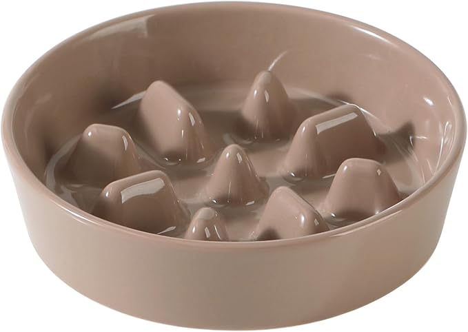 Havniva Ceramic Slow Feeder Dog Bowls, 0.9 Cups Dog Bowl Slow Feeding for Small Breed, 6.1inch Puzzle Dog Food Bowl Slow Feeder Non-Slip Anti-Gulping and Anti-Choking Reduces Bloating