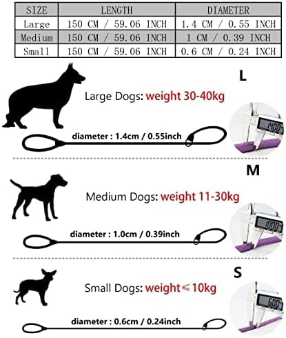 Puppy Pet Cat Dog Leash Collar Basic Accessories Reflective Retractable Dog Rope Pet Traction Belt 5FT(Small 0.24IN, 8-22 LB, Purple)