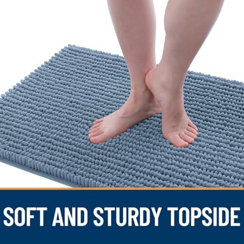 OLANLY Dog Door Mat for Muddy Paws 34x21, Extra Absorbent Chenille Mud Mat