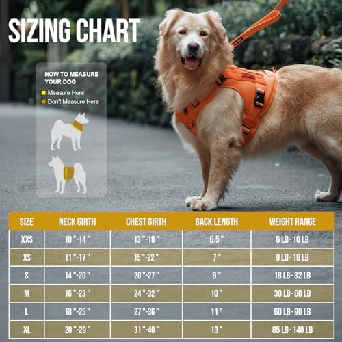 OneTigris Tactical Dog Harness Vest No-Pull Service Dog Vest for Large Dogs