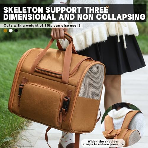 Pet Carrier Backpack, Expandable & Collapsible, Breathable Mesh Design, Portable Travel Bag for Large/Medium/Small Dogs, Cats & Puppies