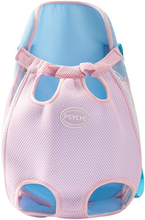 Feya Pet Carrier Backpack, Adjustable Pet Front Cat Carrier Breathable, Easy-Fit for Traveling Hiking for Small Medium Dogs Cats (Powder and Blue Stitching, XXL-(Recommended Weight 12-15 Catties))