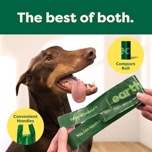 Earth Rated Dog Poop Bags for Dogs, 105 Easy Tie Handle Bags, Lavender