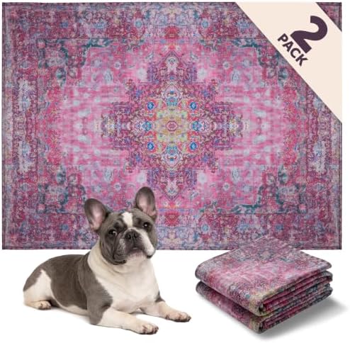 Lovewag Reusable Washable Dog Pee Pads, Mystic Fuchsia 16x24, 2 Pack