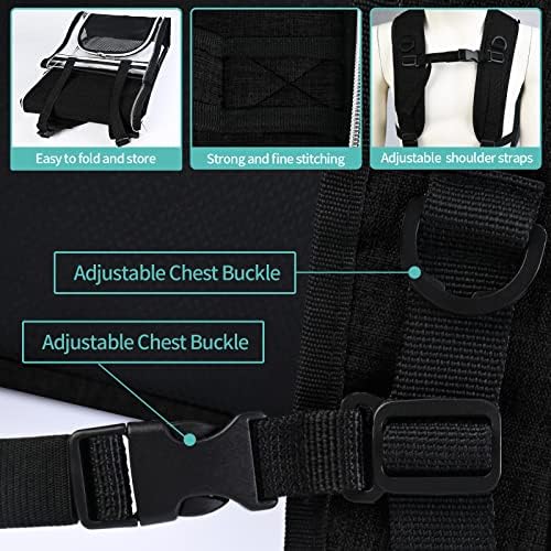 BAGLHER Expandable Pet Carrier Backpack，Pet Bubble Backpack for Small Cats Puppies Dogs Bunny, Airline-Approved Ventilate Transparent Capsule Backpack for Travel, Hiking and Outdoor Use. Black