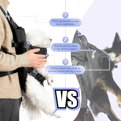 YUDODO Front Pet Carrier Backpack for Small Dog, Legs Out Dog Chest Carrier