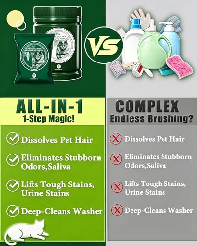 Pet Hair Remover for Laundry,Remove Dog & Cat Hair,Odor & Stains-2 Sachets