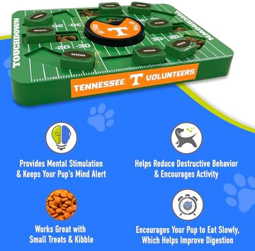 Pets First NCAA Tennessee Large Puzzle Toy - Interactive Dog Treat & Slow Feeding Toy
