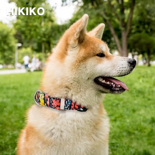 Hikiko Martingale Collar for Dogs with Special Pattern,Adjustable,S