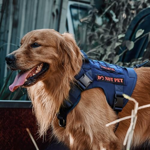 OneTigris Tactical Dog Harness with Handle No-Pull Adjustable for Small Dog