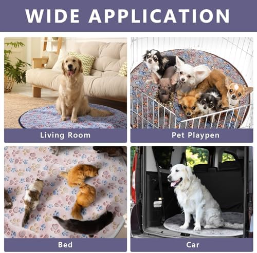 4 Pack Washable Whelping Pad Whelping Supplies Absorbent Reusable Puppy Training Pads Reusable Dog Mat for Floor Non Slip Washable Pee Mat for Dogs(Fresh Color,32 Inch)