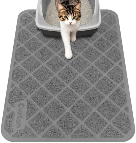 Conlun Cat Litter Mat Litter Trapping Mat, 24" x 17" Charcoal