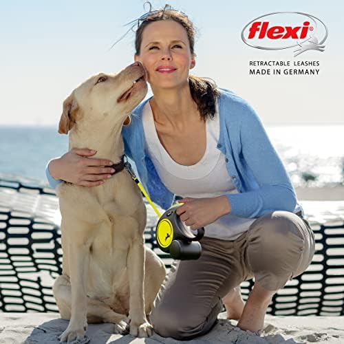 Flexi New Neon Tape Yellow Extra Small 3m Retractable Dog Leash/Lead for Dogs up to 12kgs/26lbs