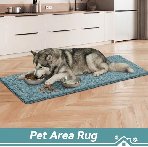 Bcoimo Super Absorbent Dog Door Mat, 60"*24" Anti Slip Mat for Muddy Paws