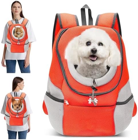 PETCUTE Dog Backpack Carrier Cat Carrier Pet Travel Carriers for Small Dogs and Cats Pet Travel Backpack