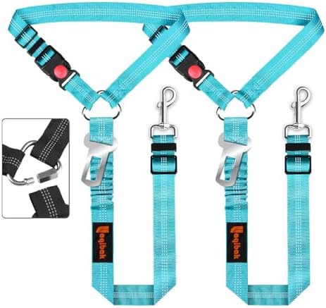 Laqibak Removable Dog Seat Belt Harness for Car, 3 in 1 Pet Seatbelt Leash