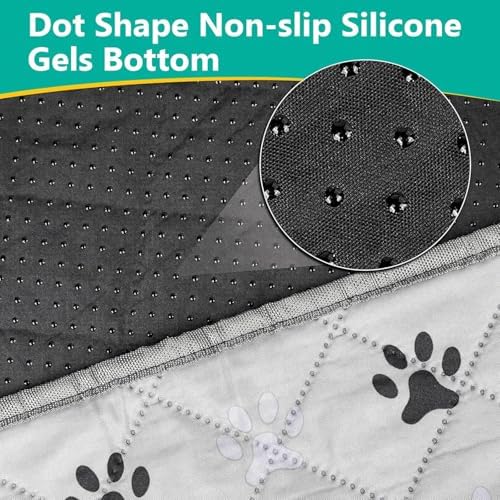 FUWERY Washable Pee Pads for Dogs ,36"X41", Grey, 5 Packs