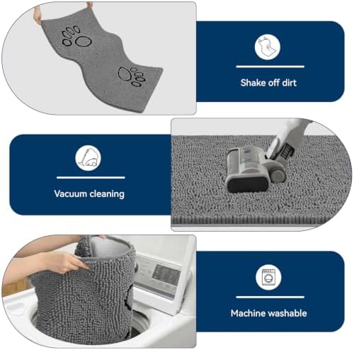 Bcoimo Quick Dry Chenille Doormat – Super Absorbent Non-Slip Entryway Rug