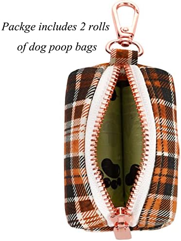Lionet Paws Cute Dog Poop Bag Holder with Dog Poop Bag for Leash, Cotton Dog Bag Dispenser, Matching Dog Collar
