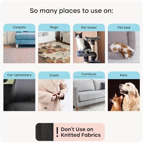 Uproot Cleaner Pro Pet Hair Remover & Mini - Pet Hair Removal Tool Multi Fabric Edge & Carpet Scraper - Cat for Couch, Cat Towers, Car Detailing The Furry-Situation Survival Kit