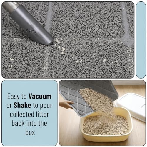 Mr. Pen- Large Cat Litter Mat, 17”X24”, Gray