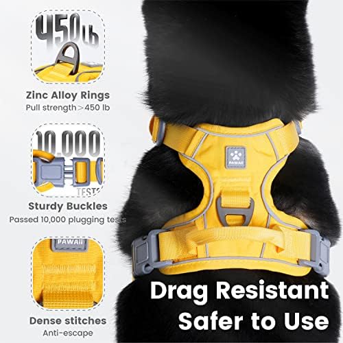Pawaii No Pull Dog Harness with Pet ID Tag, Reflective Vest