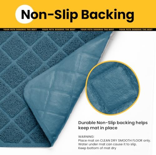 Conlun Cat Litter Mat Litter Trapping Mat, 24" x 17" Navy