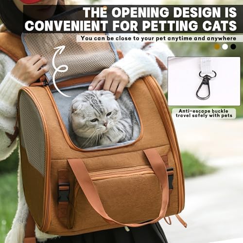 Pet Carrier Backpack, Expandable & Collapsible, Breathable Mesh Design, Portable Travel Bag for Large/Medium/Small Dogs, Cats & Puppies