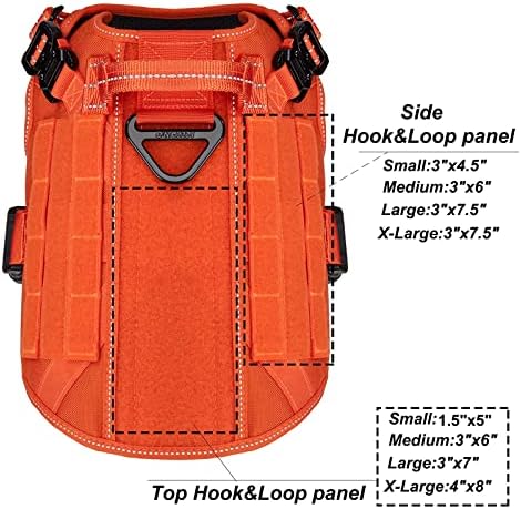 ICEFANG Tactical Dog Harness for Medium Dogs,Reflective No Pull Dog Vest