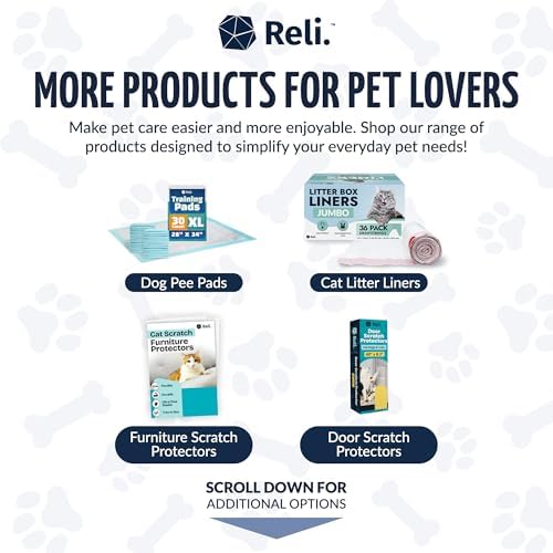 Reli. Dog Poop Bags Rolls (1080 Pack, 72 Rolls) Black