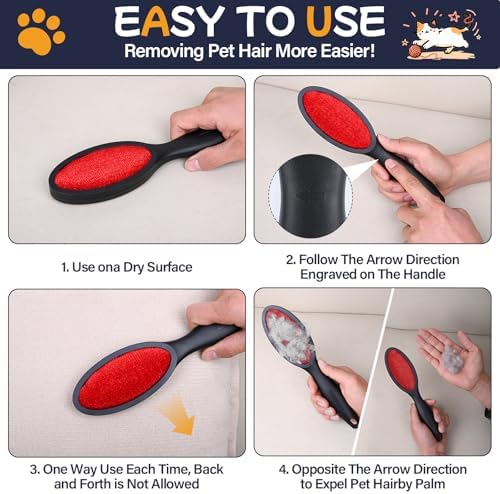 Magic Lint Remover Brush for Pet Hair, Reusable 2-Sided, 1 Pack