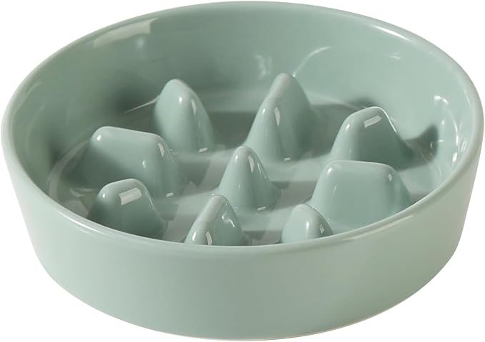 Havniva Ceramic Slow Feeder Dog Bowls, 0.9 Cups Dog Bowl Slow Feeding for Small Breed, 6.1inch Puzzle Dog Food Bowl Slow Feeder Non-Slip Anti-Gulping and Anti-Choking Reduces Bloating