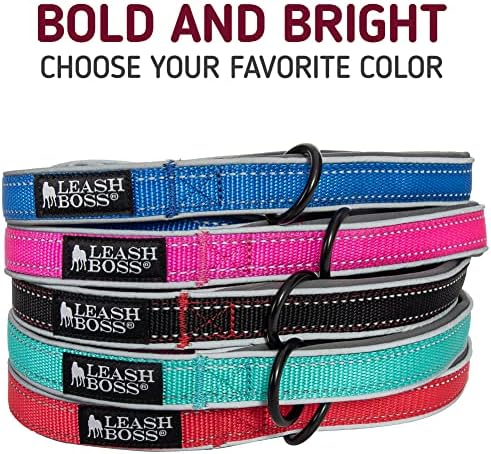 Leashboss 6ft Ultra Comfort Double-Thick Soft Padded Handle Reflective Leash for Large, Medium, and Small Dogs/Puppies | Heavy Duty Nylon
