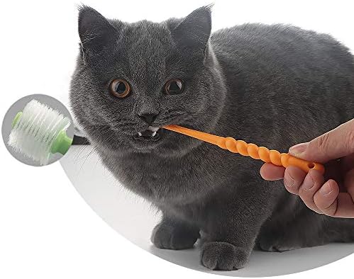 VTurboWay 2 Pcs 360-Degree Pet Toothbrush for Puppy, Small Dog and Cat, Colors May Vary