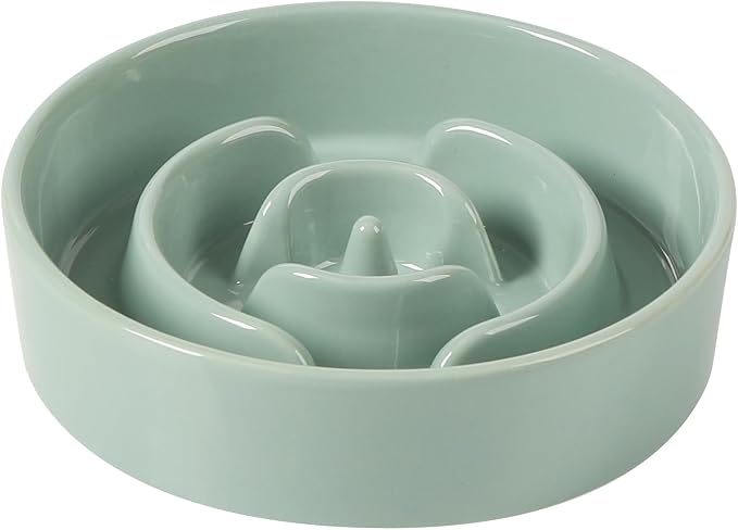 Havniva Ceramic Slow Feeder Dog Bowls, 0.9 Cups Dog Bowl Slow Feeding for Small Breed, 6.1inch Puzzle Dog Food Bowl Slow Feeder Non-Slip Anti-Gulping and Anti-Choking Reduces Bloating