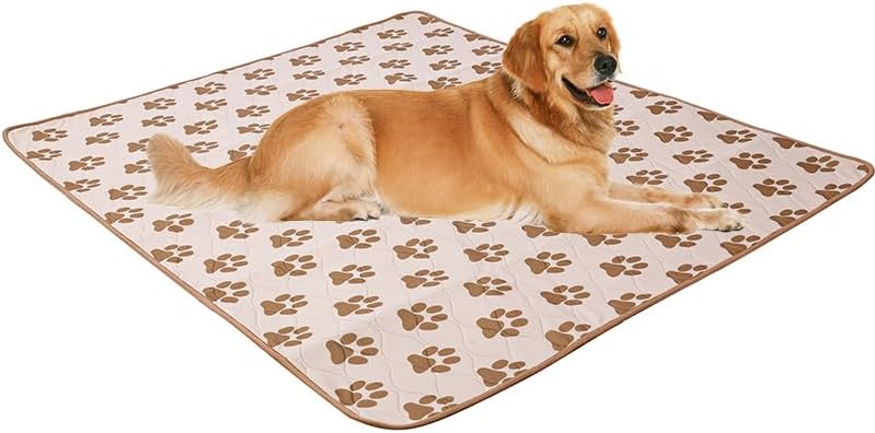 Washable Pee Pads for Dogs | 24"x34" Reusable Puppy Pads | Absorbent Pet Travel Pad | Anti-Slip Waterproof Pet Training Mats with Absorbency for Puppies & Elderly Dogs (L)