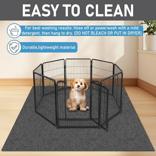 Dog Playpen Mat, Washable Pee Pads for Dogs 60” x 74”2Pack