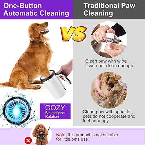 Rechargeable Automatic Dog Paw Cleaner, 2 in 1 Portable Dog Paw Washer Cup